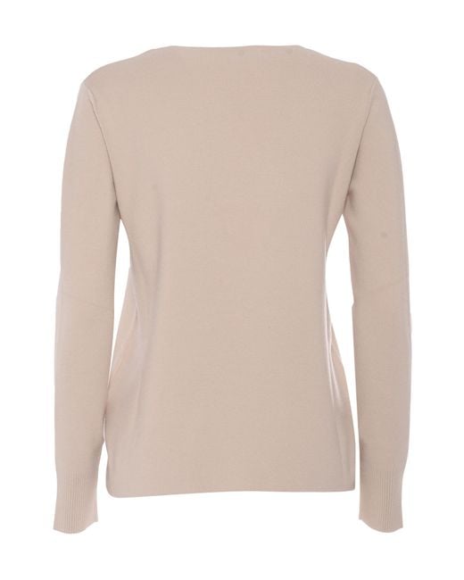 Max Mara Natural Long-Sleeved Sweater