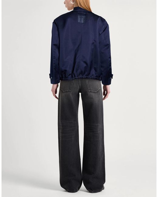 MAX&Co. Blue Simple Solid Color Coat