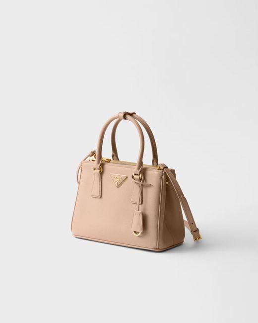 Prada Natural Galleria Small Saffiano Leather Bag