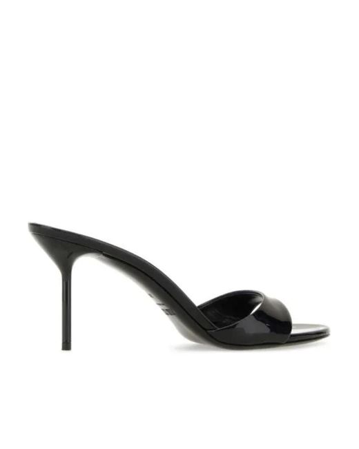 Paris Texas Black Lidia Stiletto Heel Mules