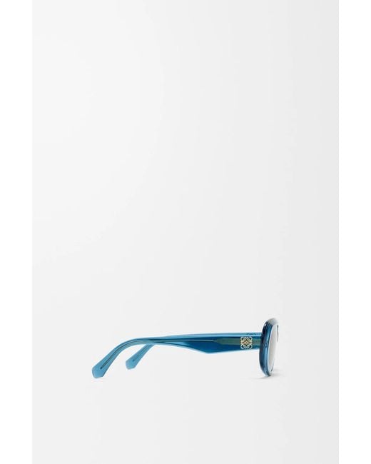 Loewe Blue Mini Anagram Steps Rectangular Sunglasses