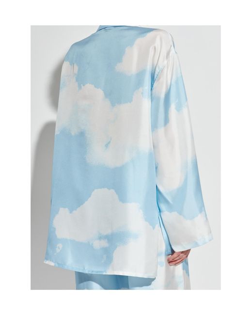 Moschino Blue Silk Shirt