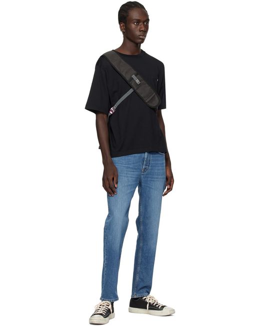 Acne Blue High-Rise Cropped Jeans for men