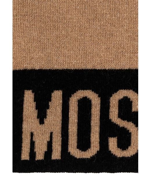 Moschino White Logo-Detail Scarf for men