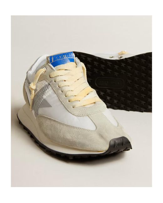 Golden Goose Deluxe Brand White Running Marathon Panelled Lace-Up Sneakers