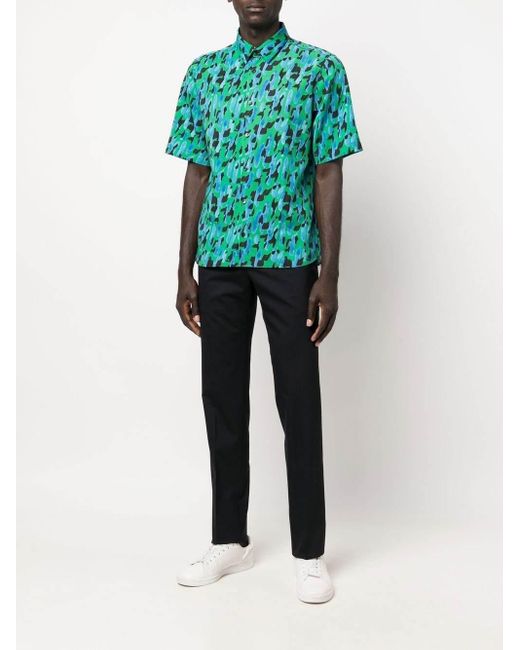 Pt Pantaloni Black Tailored-Cut Tapered Trousers for men