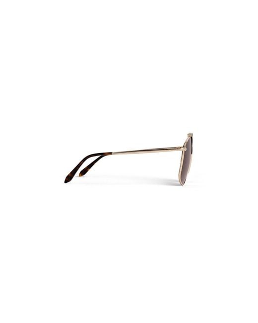 Alaïa Brown Alaïa Square Aviator Sunglasses