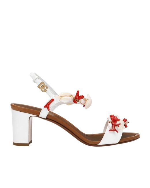 Dolce & Gabbana Pink Open-Toe High-Heeled Sandals