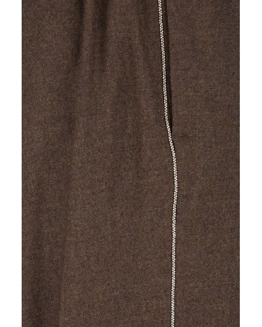Peserico Brown Wool And Cashmere Trousers