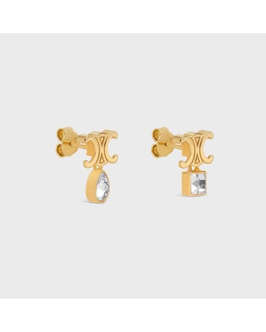 Céline Metallic Triomphe Twinkle Earrings