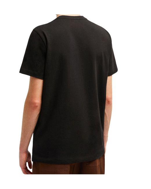 Moncler Black Flocked Logo Crewneck T-Shirt for men