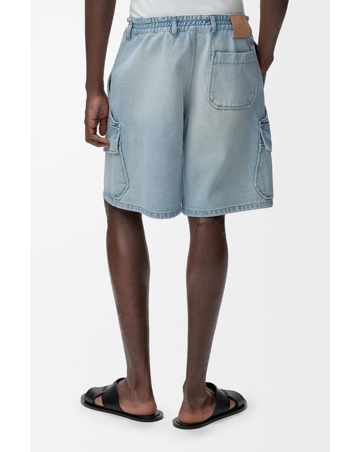 Loewe Blue X Paulas Ibiza Denim Cargo Shorts for men