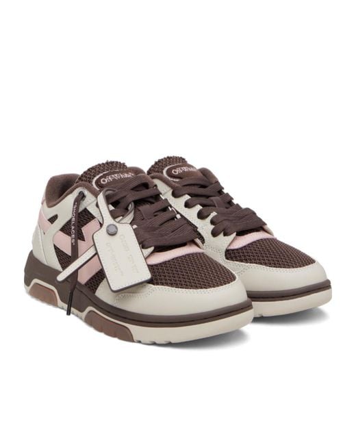 Off-White c/o Virgil Abloh Brown Slim 'Out Of Office' Sneakers for men