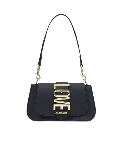 Moschino Black Flap Shoulder Bag