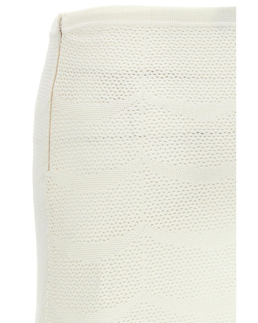 Tom Ford White Crochet Mini Skirt
