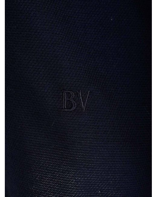 Bottega Veneta Blue Cropped Cotton Piqué Polo