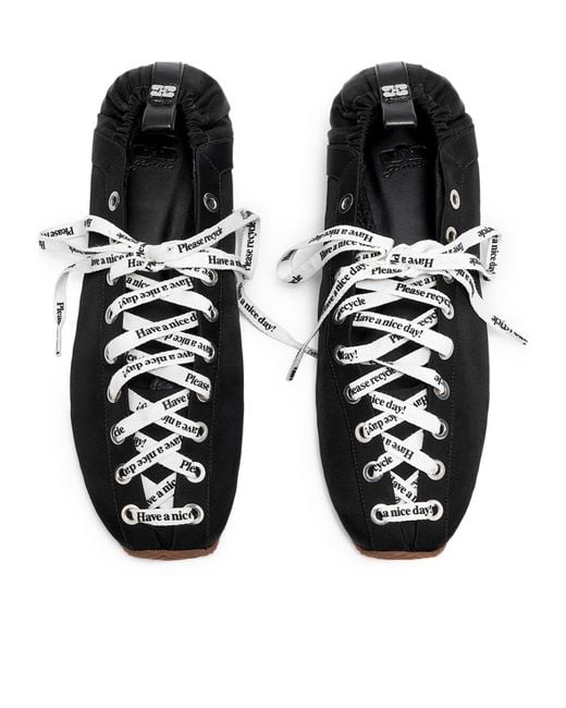 Ganni Black Laced Shoes