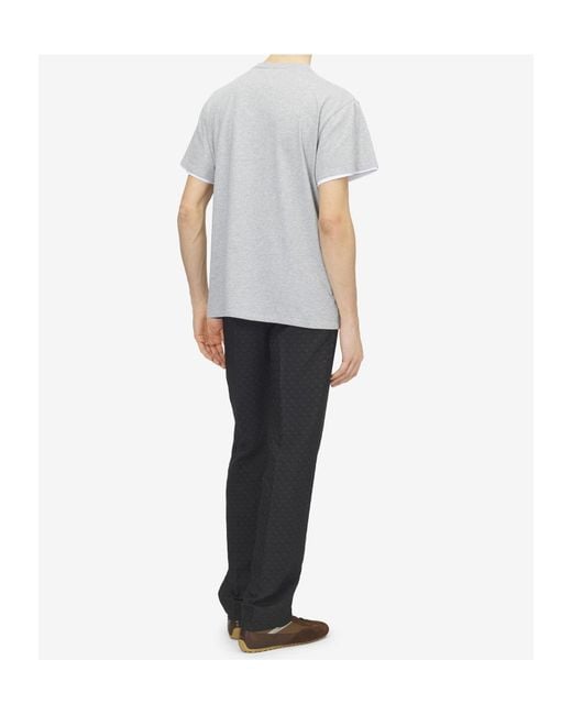 McQueen Gray Skull-Applique T-Shirt for men