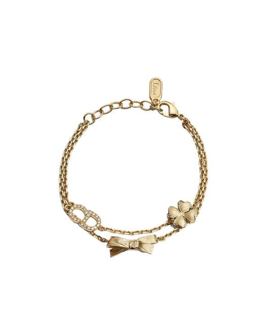 Dior Metallic Cd Bow Bracelet