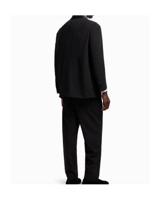 Giorgio Armani Black Two Piece Tailored Suit for men