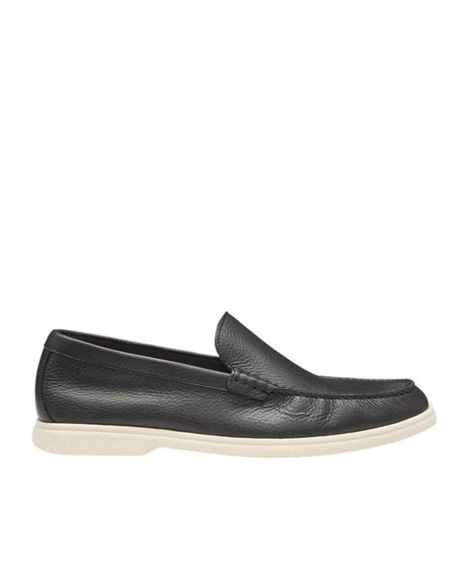 Boss Black Round Toe Loafers for men