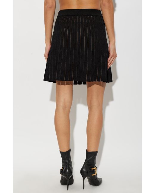 Balmain Black Pocket Skirt