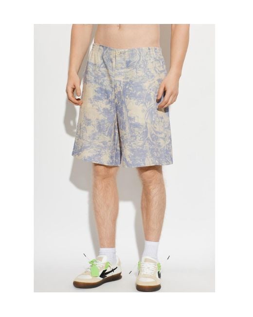 Off-White c/o Virgil Abloh Blue Elastic-Waist Shorts for men