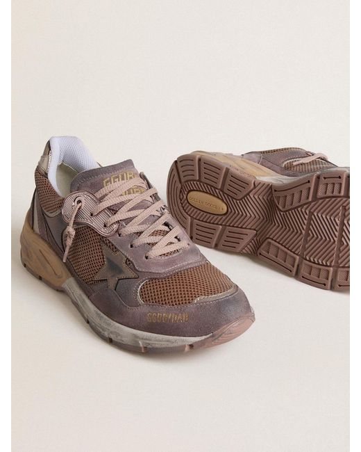 Golden Goose Deluxe Brand Brown Running Dad Lace-Up Sneakers for men