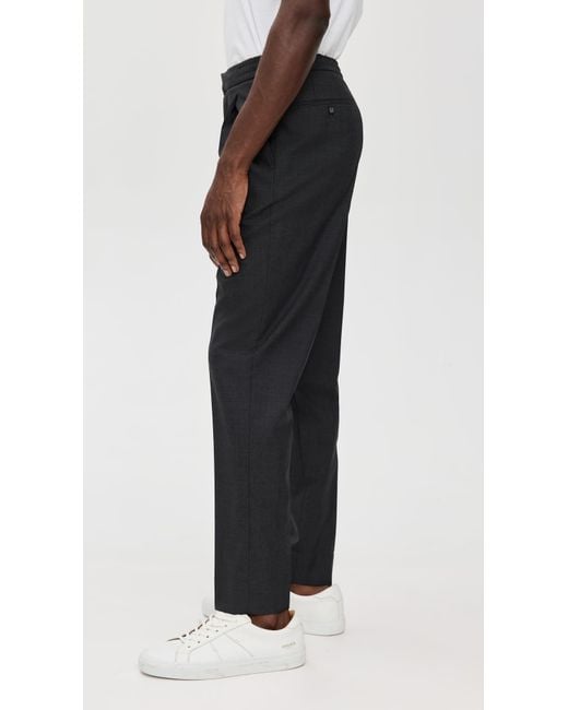 Officine Generale Black Straight-Leg Casual Trousers for men