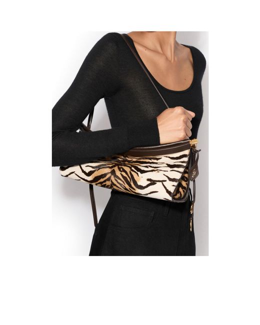 Alaïa Metallic Alaïa Le Click East West Medium Shoulder Bag