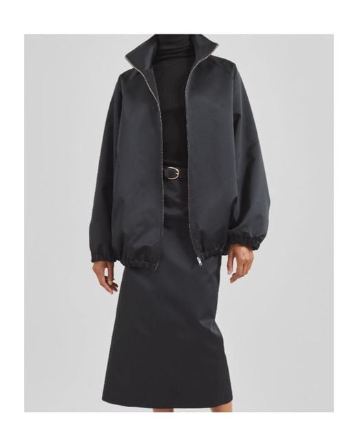 Frankie Shop Black Baxter Satin Track Jacket