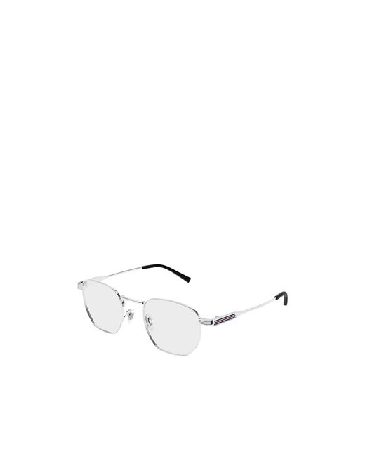 Gucci White Eyewear Geometric Frame Glasses for men