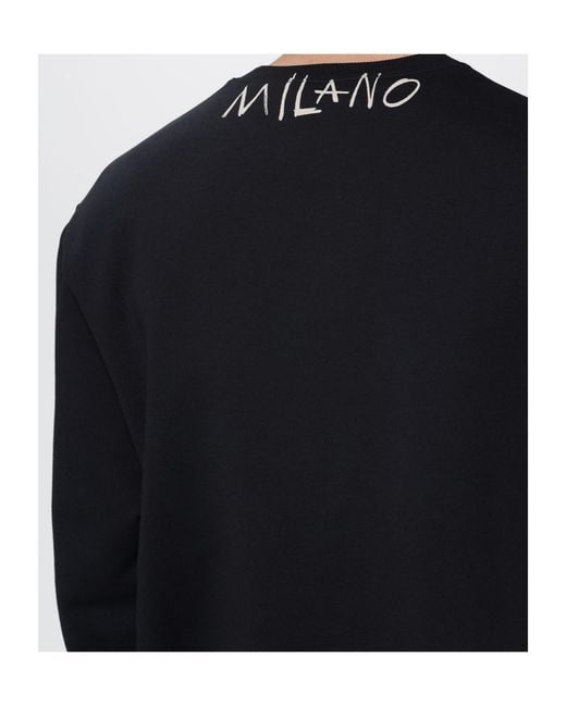 Just Cavalli Blue Logo Crew Neck Sweatshirt for men