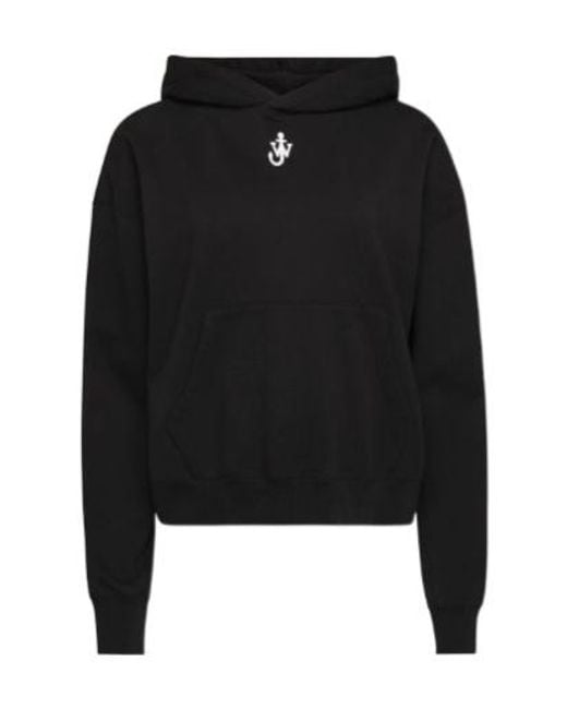 J.W. Anderson Black Jw Anderson Anchor Logo Cropped Hoodie