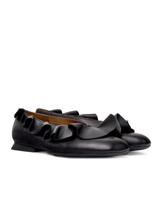 Camper Black Casi Myra Leather Ballerinas