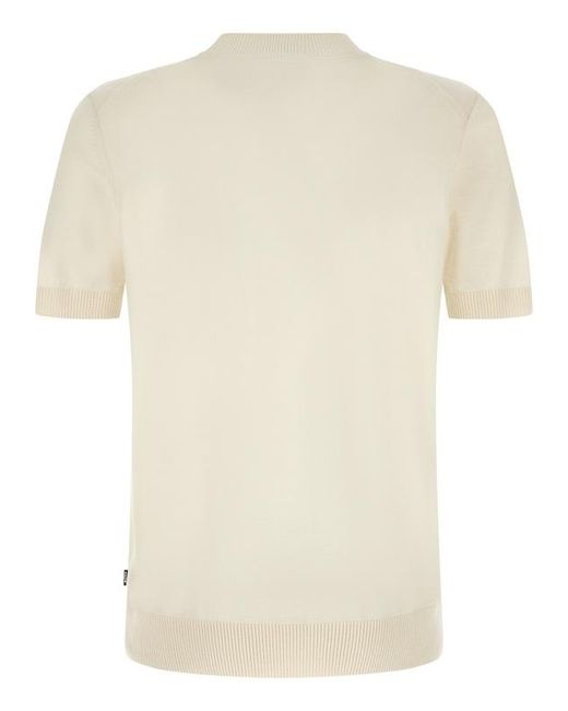 Boss White Short-Sleeved Knitwear for men