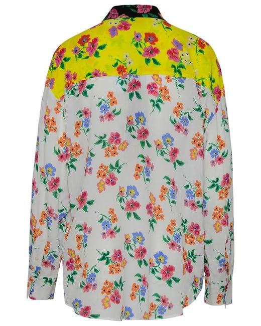 MSGM Multicolor All-Over Floral Printed Buttoned Blouse