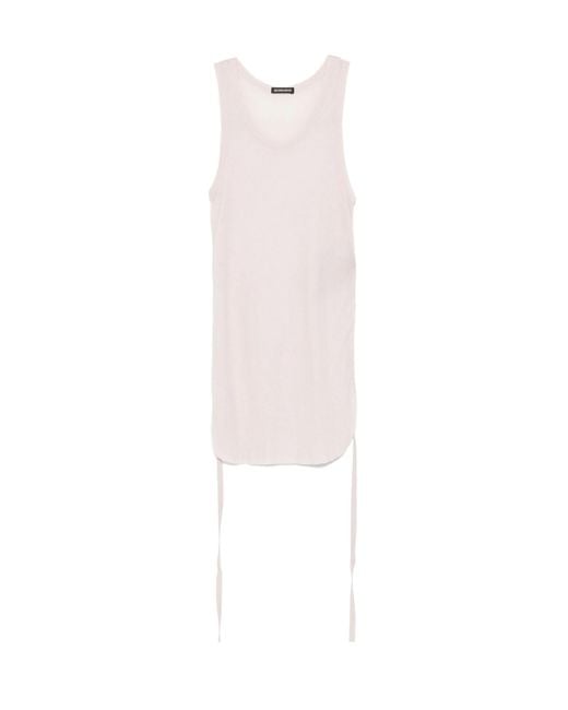 Ann Demeulemeester White Boris Tank Top for men