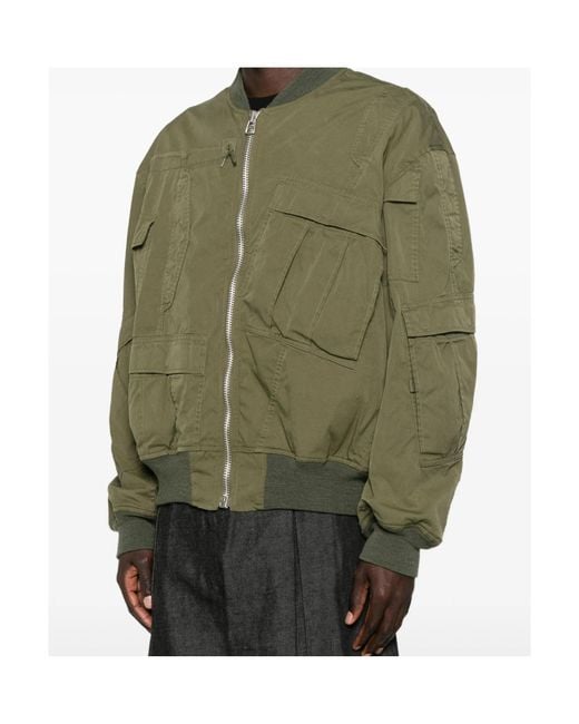 Junya Watanabe Green Cotton Bomber Jacket for men