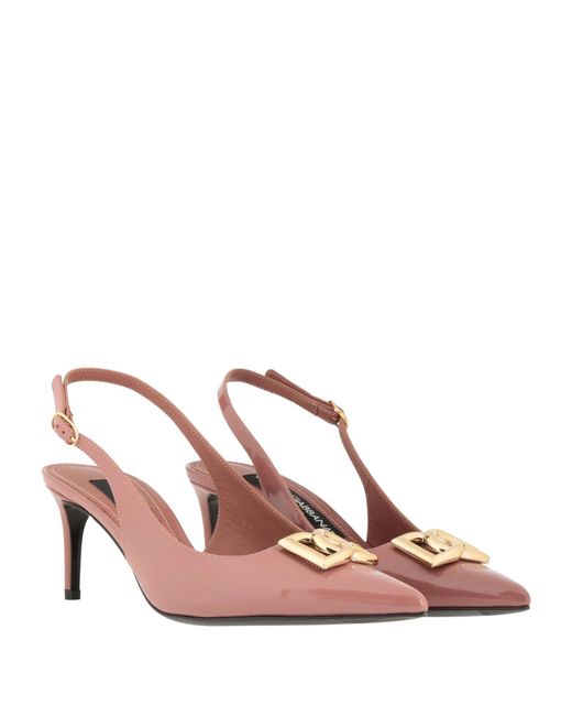 Dolce & Gabbana Pink Patent Leather Courts