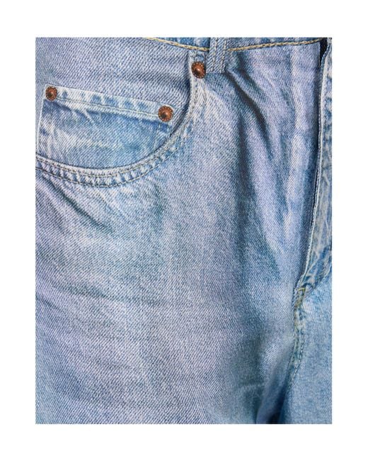 Pierre Louis Mascia Blue Casual Pants With Belt Loops