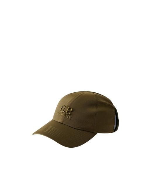 C P Company Brown Logo Hat for men