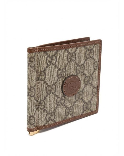 Gucci Brown Gg-Canvas Bi-Fold Wallet for men