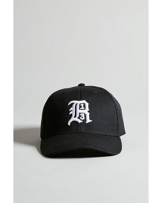 R13 Black Logo Embroidered Baseball Cap for men