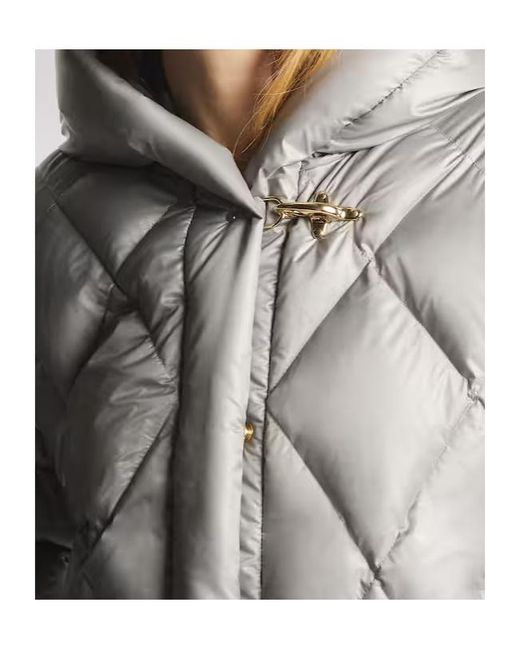 Fay Gray Argyle Quilted Hooded Jacket