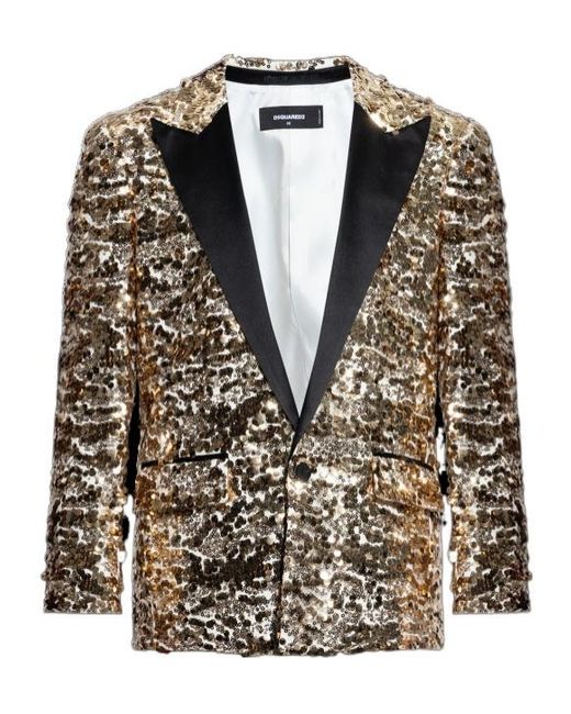 DSquared² Black Sequinned Dinner Jacket for men