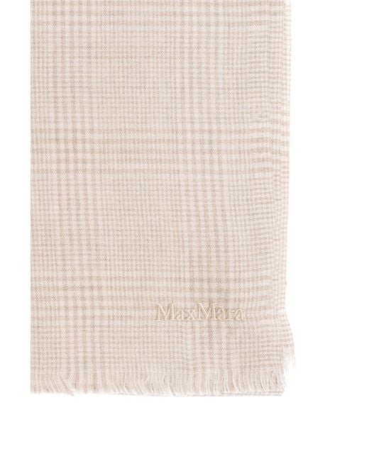 Max Mara Natural Plaid Scarf