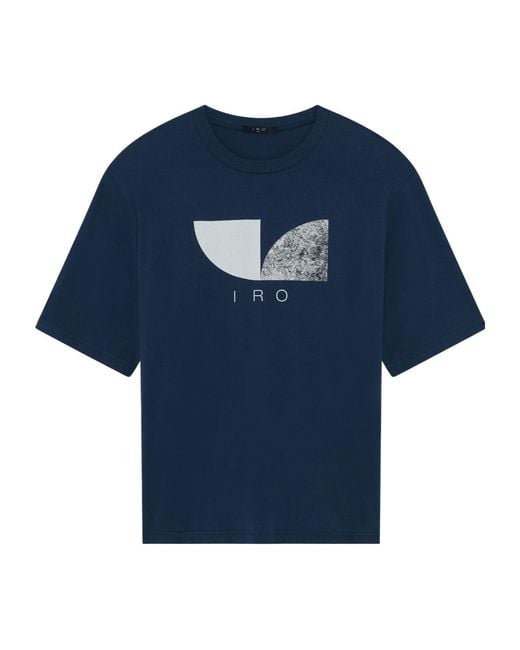 IRO Blue Short-Sleeved T-Shirt for men