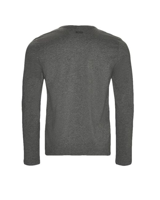 Boss Gray Printed Logo T-Shirt for men