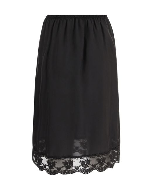 THE GARMENT Black Lace-Trim Mini Skirt